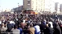 تظاهرات کارگران گروه فولاد ملی اهواز برای احقاق حقوق خود.