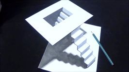 STAIRS MINIMAL ART 3D  How to Make a Simple 3D Stairs Illusion