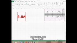 آموزش اکسل  کار تابع Sum