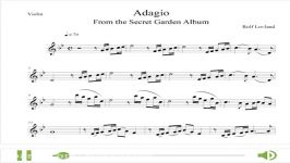 نت ویولن قطعه Adagio مجموعه Secret Garden