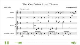 کوارتت پدر خوانده Godfather برای پیانو گیتار ویولن ویولنسل