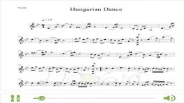 نت ویولن قطعه معروف Hungarian Dance رقص مجار