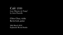 Chloe Chua and Kevin Loh  Astor Piazzolla Café 1930 from Histoire du Tango