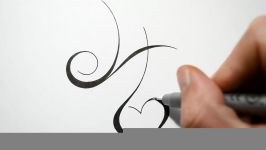 Designing Simple Initial H Tattoo Design Calligraphy Style