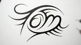 Creating Tribal Name Tattoo Design  Tom