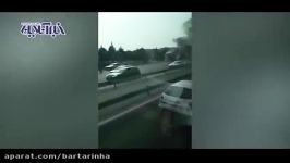 آتش سوزی اتوبوس در آزادراه تهران  کرج