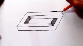 How To Draw The Impossible Penrose Rectangle  Cool Optical Illusion