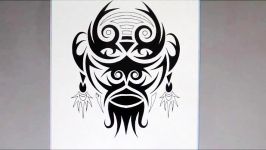 How To Create a TRIBAL MASK Tattoo Design