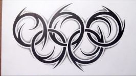 How to Draw the Olympic Rings  Tribal Tattoo Design Style