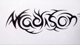 Custom Hidden Tribal Name Tattoo Design  Madison