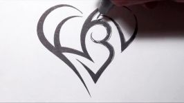 Creating a Heart With Initials Tattoo Design