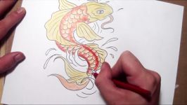 How To Draw a Koi Fish Tattoo Design  Quick Sketch