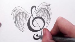 Music Tattoos  Designing a Treble Clef With Wings