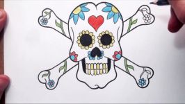 Drawing a Sugar Skull and Crossbones