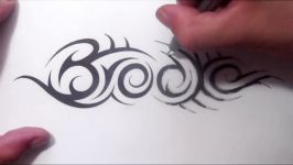 Custom Tattoo Designs  Hidden Tribal Name Brooke