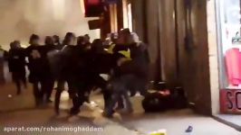 رفتار خشن پلیس فرانسه معترضان