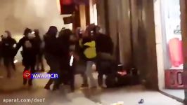 رفتار خشن پلیس فرانسه معترضان جلیقه زرد