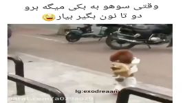 اکسو وقتی سوهو به بکی میگه برو دو تا نون بگیر....عالیه