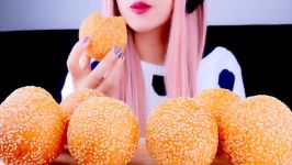 ASMR FRIED MOCHI SESAME BALLS Crunchy Sticky Eating Sounds