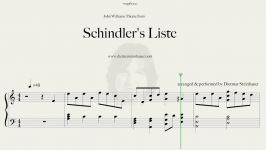 نت پیانو فهرست شیندلر Schindlers List جان ویلیامز موسیقی فیلم