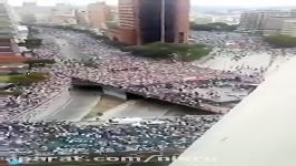 لحظاتی قیام مردم ونزوئلا علیه مادورو، رییس جمهور ونزوئلا