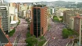 حضور گسترده مردم ونزوئلا در تظاهرات علیه مادورو