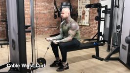 آموزش تمرین عضلات ساعد Cable Wrist Curl