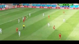 آرژانتین  بلژیکنیمه اول، یک چهارم نهایی جام جهانی