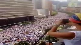 فیلمی تظاهرات گسترده میلیونی مردم ونزوئلا فتح کاراکاس