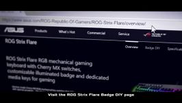 ROG Strix Flare Keyboard  Customizable Badge DIY Tutorial Stencil