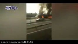 آتش سوزی اتوبوس در آزادراه تهران  کرج