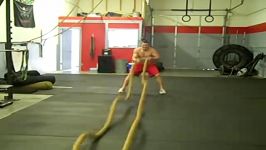 تمرین بدنسازی طناب سنگین. مناسب برای رزمی کارها