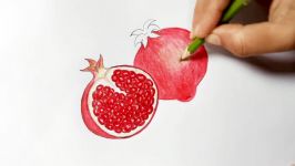 How to draw Pomegranate. Step by step Very easy draw