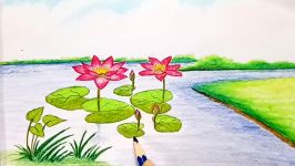 How to draw waterlily.Step by stepeasy draw