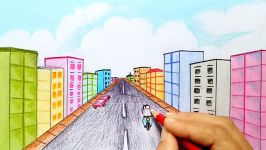 How to draw City Scenery.Step by stepeasy draw