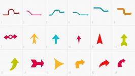 دانلود مجموعه المان های متحرک آیکن های جهت دار Arrow افترافکت برای موشن گرافیک