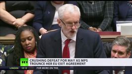 Catastrophic Defeat UK Parliament rejects Theresa Mays Brexit deal