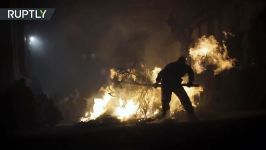 Horses purified by fire as part of 500yo tradition in Spain