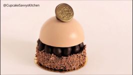 برونی چیز کیک گنبدی Toblerone Brownie Cheesecake Mousse Dome Entremet