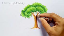 How to draw a Mango Tree.Step by stepeasy draw