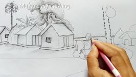 How to draw scenery of Winter season by pencil sketch.Step by stepeasy draw