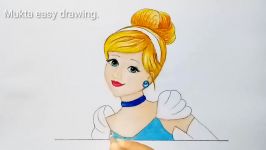 How to draw Cinderella.Step by stepeasy draw