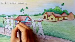 How to draw How to draw scenery of Palanquin landscapeStep by stepeasy draw