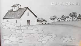 How to draw Scenery Landscape by pencil sketch.Step by stepeasy draw