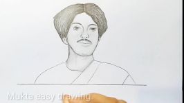 How To Draw Kobi Kazi Nazrul Islam with pencil sketch.Step by step