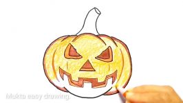 How to Draw Halloween Pumpkin .Step by stepeasy draw