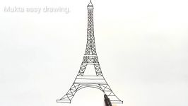 How to draw Eifel Tower. Step by stepeasy draw