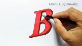 How to Draw 3D Letter B.Step by stepeasy draw