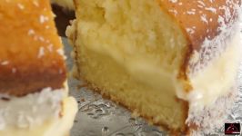 کیک نارگیلی خوشمزه پودینگ Moist Coconut Pudding Cake Recipe