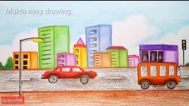 How to draw city scene.Step by stepeasy draw